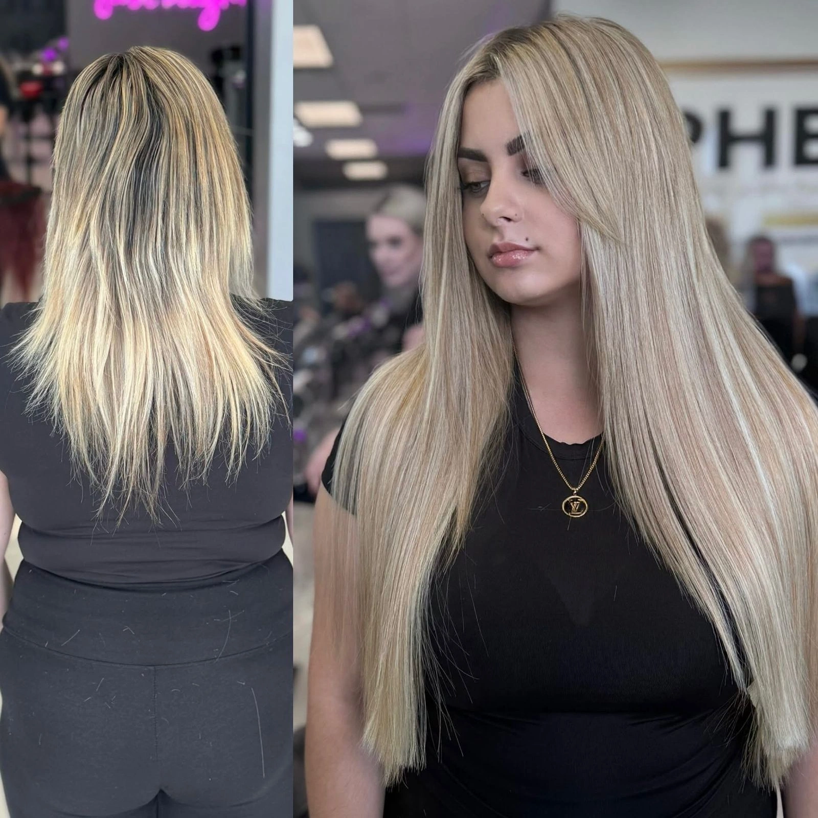 hair extensions before and after