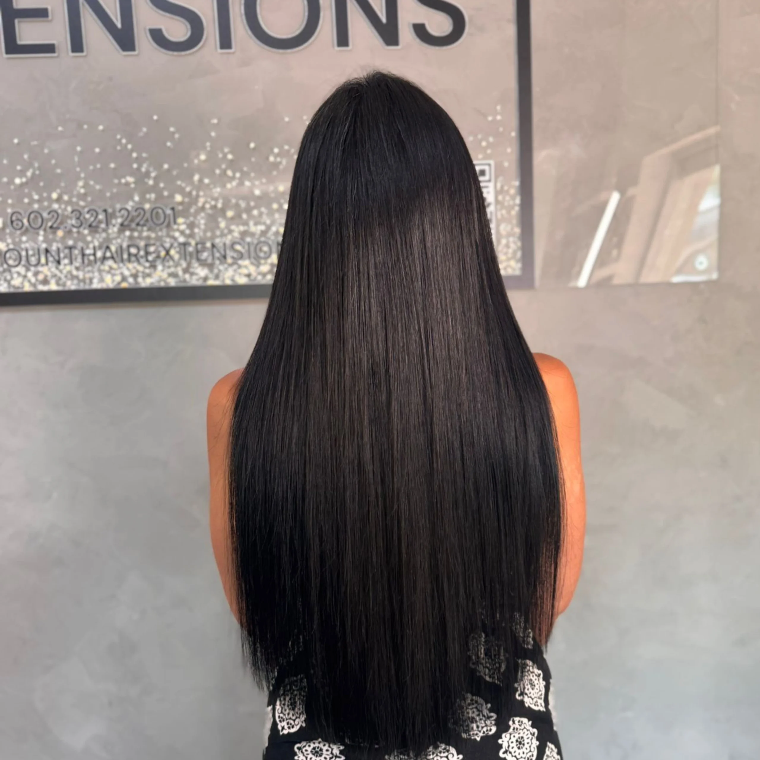 black hair woman in the salon