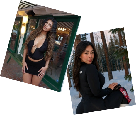 2 pretty woman in the image