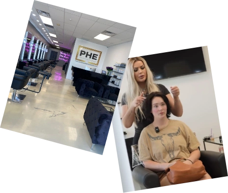 paramount hair extensions salon and client