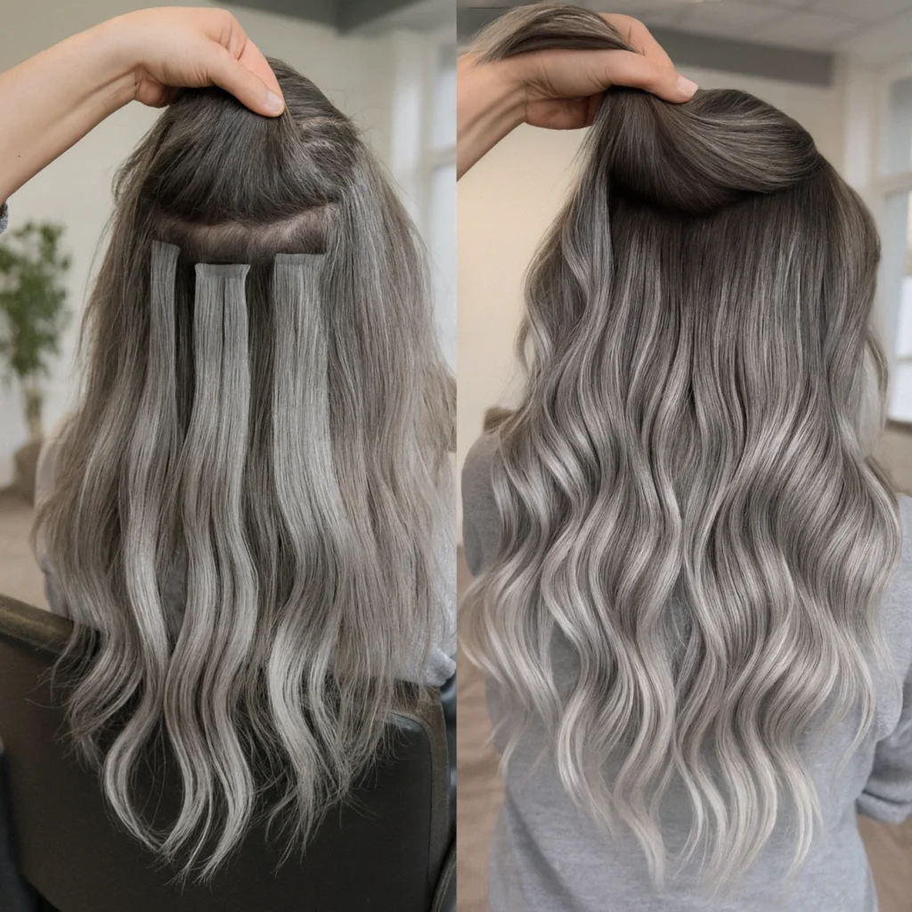 difference between hand tied and tape in extensions