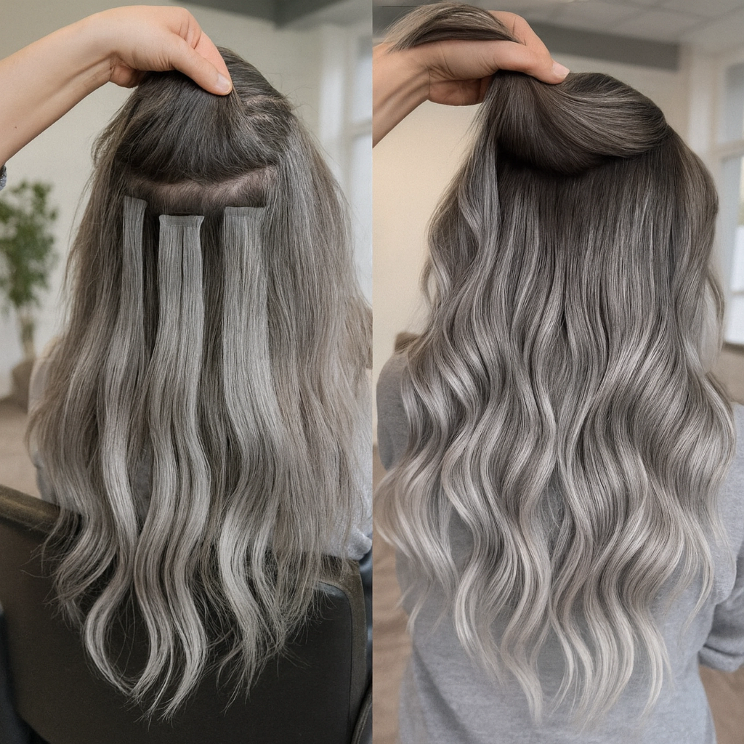difference between hand tied and tape in extensions